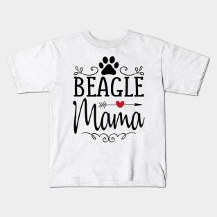 Beagle Mama Love Heart Kids T-Shirt